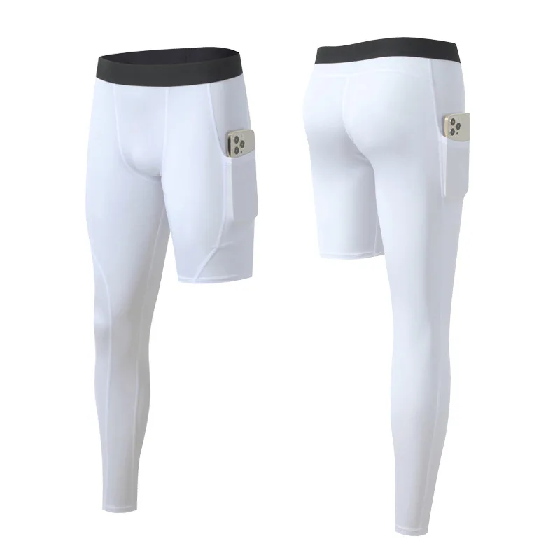 Compression Pants Custom Logo Polyester Elastic Basketball Base Layer Running Sportswear Fitness GYM Leggings for Men