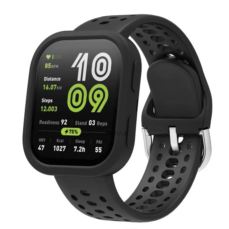 Band+Case for Amazfit bip 6 watchband wrist replacement belt silicone sport correa bracelet+cover amazfit bip6 Strap accessories