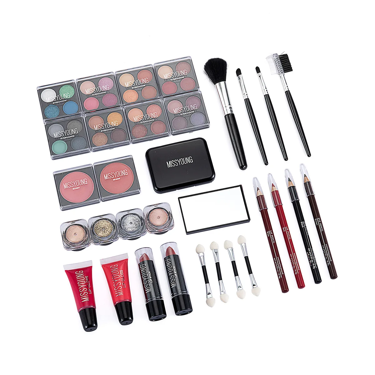 Maquillage Professionnelle Makeup Set Box Eyeshadow Brushes Blush Lipstick all in one 32pcs