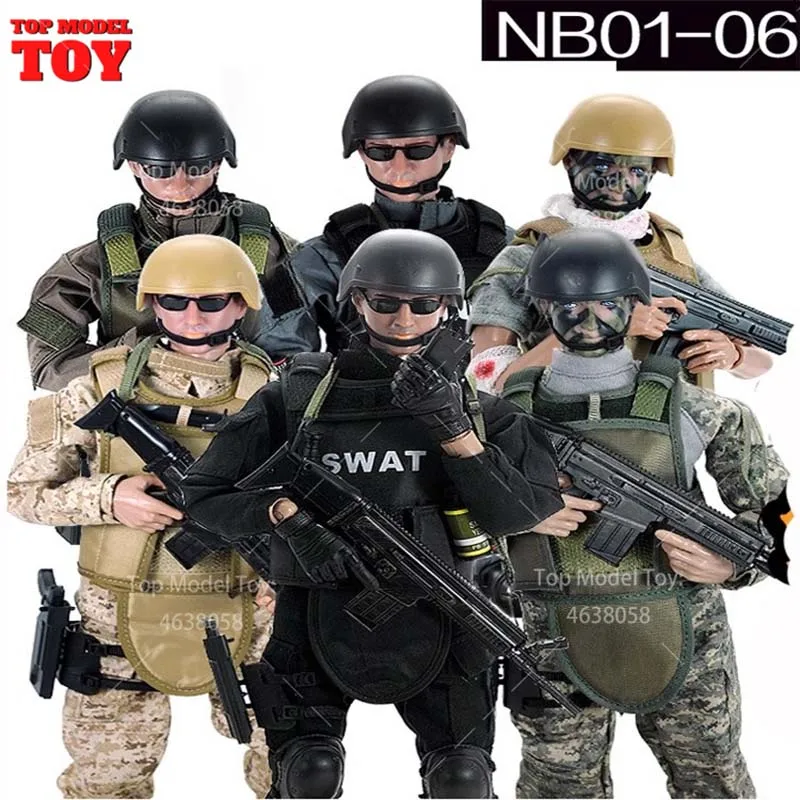 1/6 Scale NB01A NB02A NB03A NB04A NB05A NB06A Combat Police Injured Soldier Model 12'' Male Action Figure Body Dolls