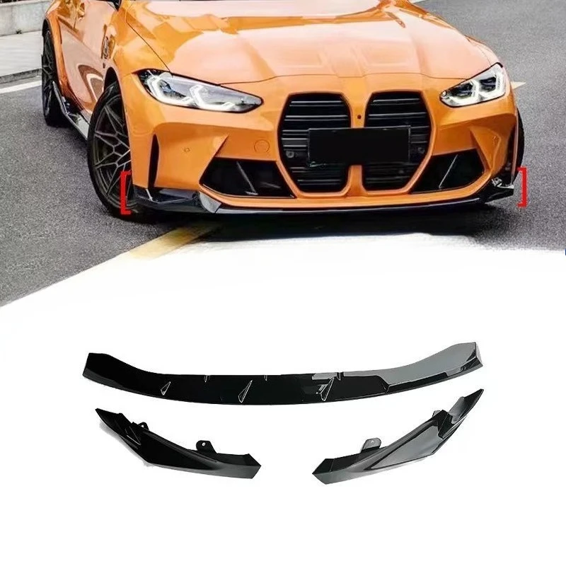 

For BMW M3 G80 20-25 Models M Performance Style 3 Piece Front Lip Spoiler No Drilling Required Direct Exterior Styling Body Kit