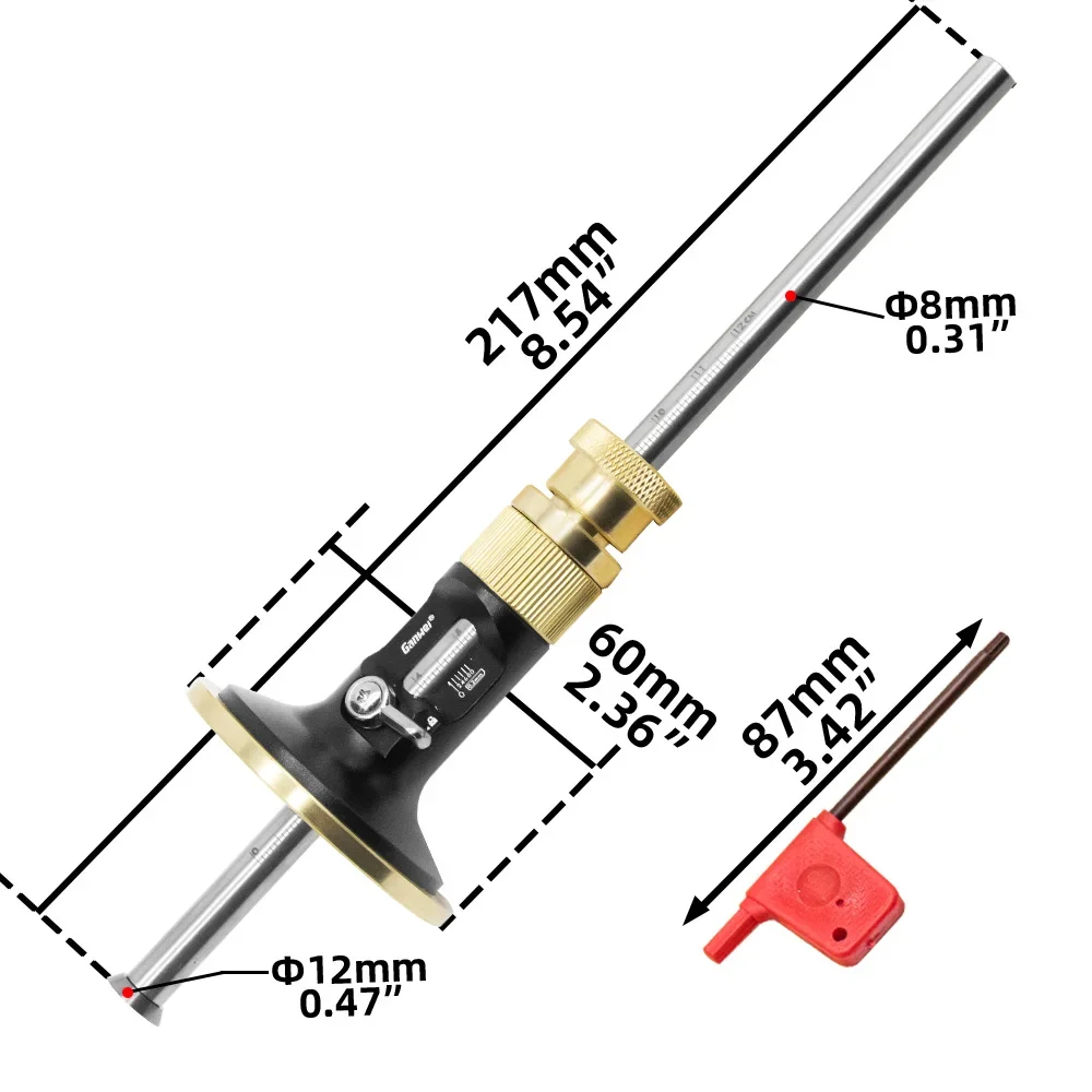 Calibro per marcatura ruote con messa a punto lavorazione del legno stile europeo Scriber carpenteria linea parallela disegno strumento per