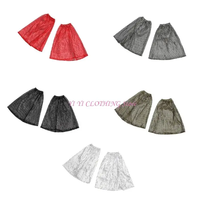 N5KF Elastic Flared Arm Covers dengan Glittering Glittering Sequins Professional Dance Acara Aksesoris Lengan baju Lengan untuk