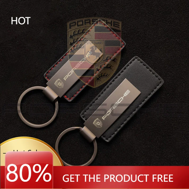 

Porsche Car Sticker New Metal Alloy Moto Keychain Keyring Luxury Pendant Key Chain For Porsche Panamera Cayenne Taycan 911 718