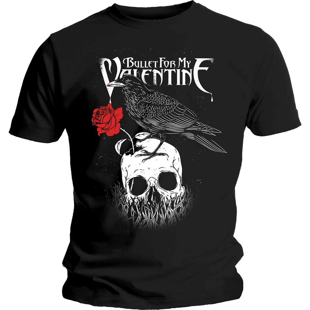 Raven Bullet for My Valentine Band T-Shirt Cotton Graphic Tee Men Women Summer Streetwear