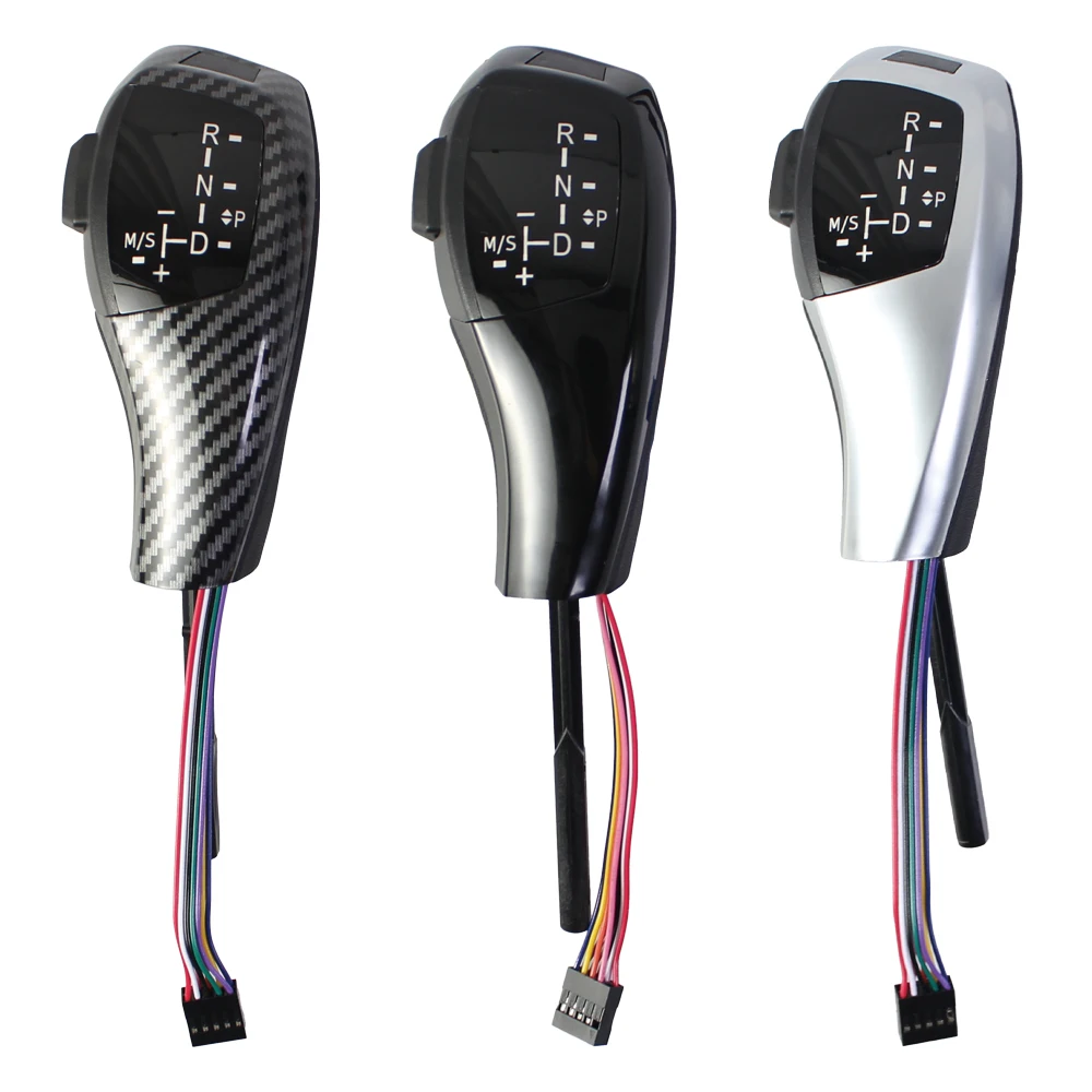 Pommeau de levier de vitesse LED, pommeau de levier de vitesse éclairé, installation en 5 minutes, accessoire intérieur élégant pour voiture, argent