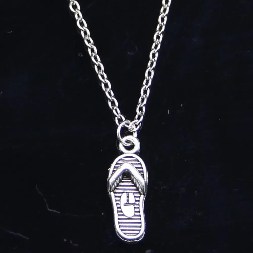 

20 шт. Новое модное ожерелье 21x8 мм шлепанцы подвески для тапочек Короткие Длинные женские и мужские ожерелья подарок ювелирное изделие чокер