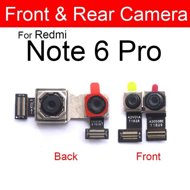 Rear Front Camera For Xiaomi Redmi 6 7 6A 6 Pro For Redmi Note 6 7 Pro Back Camera Facing Small Camera Model Phone Repair Parts