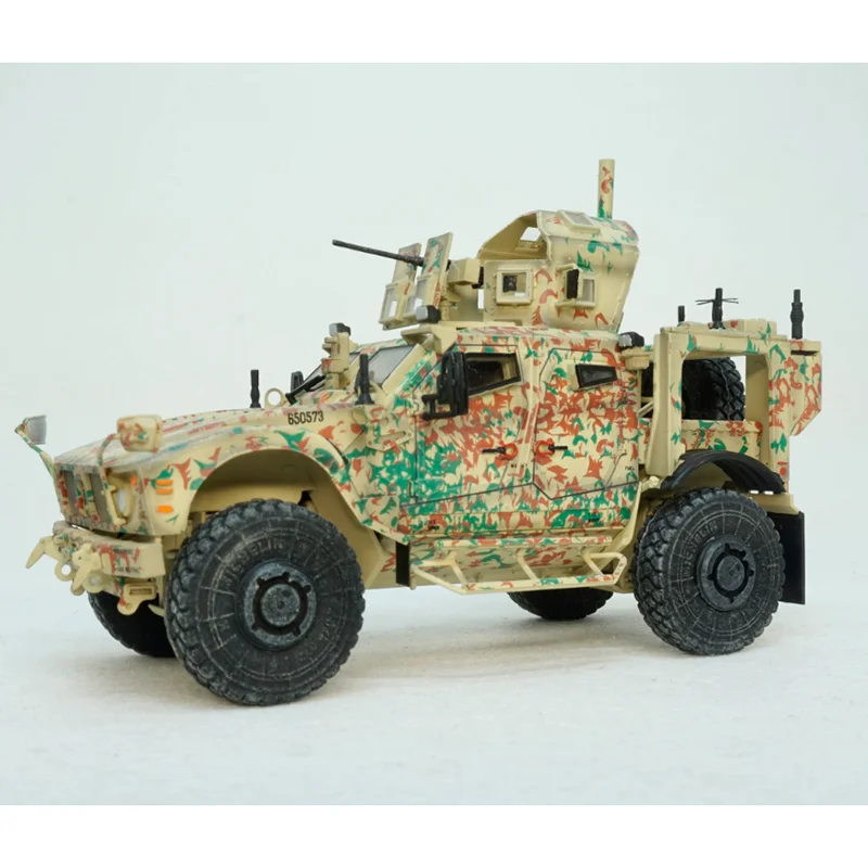 T-Model 1/72 Scale Ukrainian Army M-ATV Armored Vehicle #650573 Plastic Material Car Model Collectible Decorative Toy