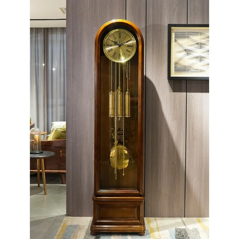 German Helmler floor clock living room home new Chinese European large table clock retro Polaris vertical pendulum clock