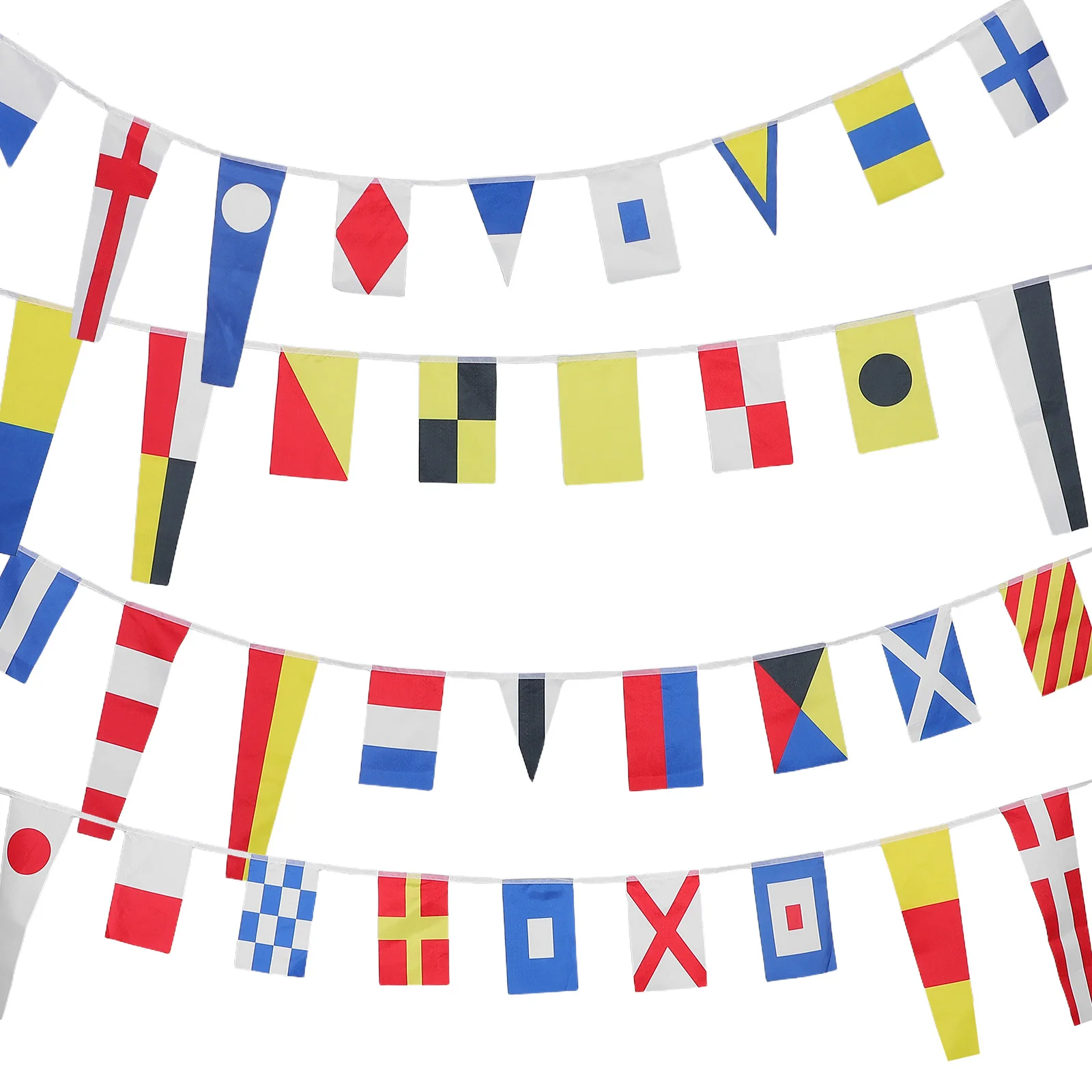 

40Pcs International Nautical Signal Flags Set Marine Navy Code Banner Boat Ship Vessel Signal Decoration Flags Party