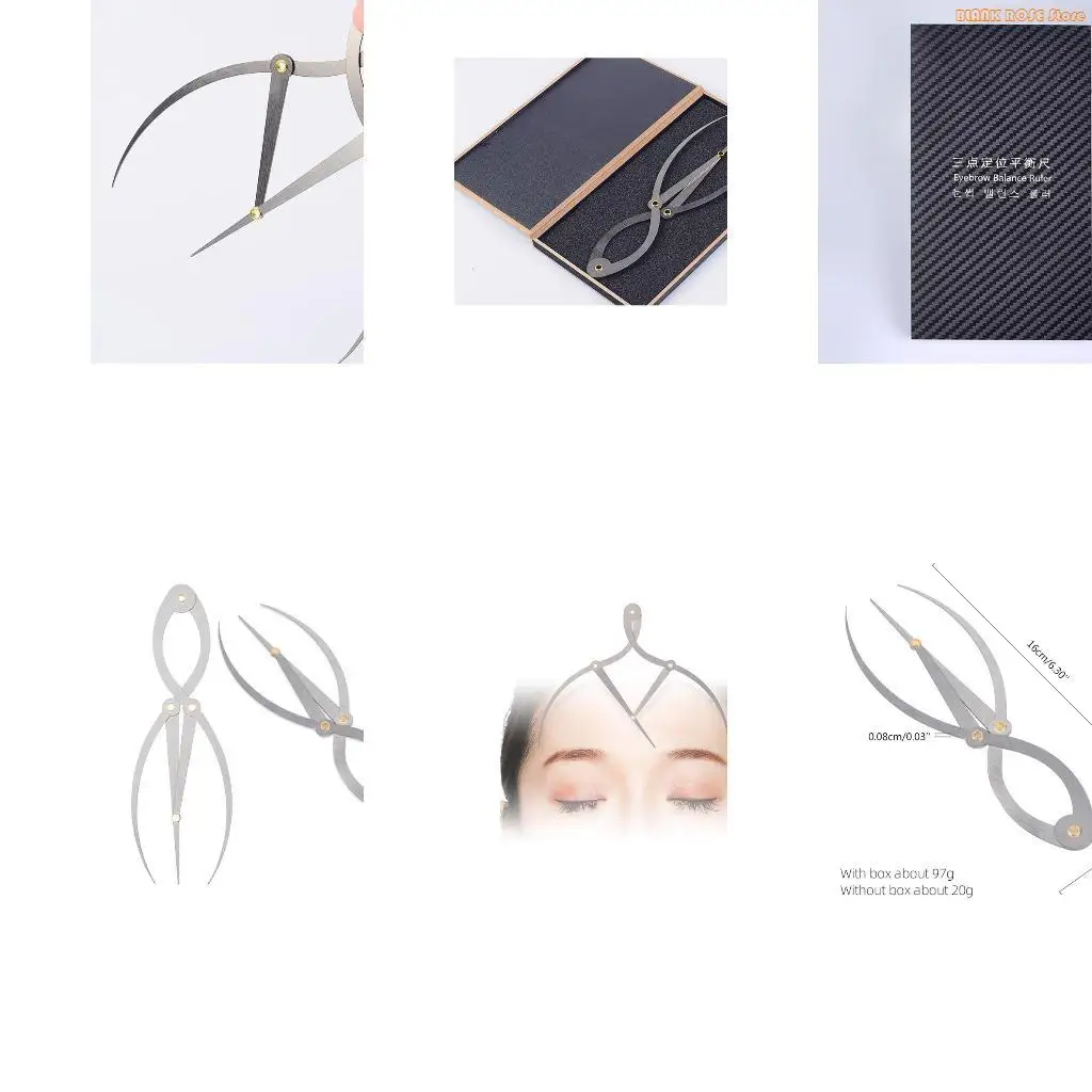 K1AE 1pcs Golden Mean Calipers Eyebrow Ruler Golden Measure Tool for Tattoo Makeup
