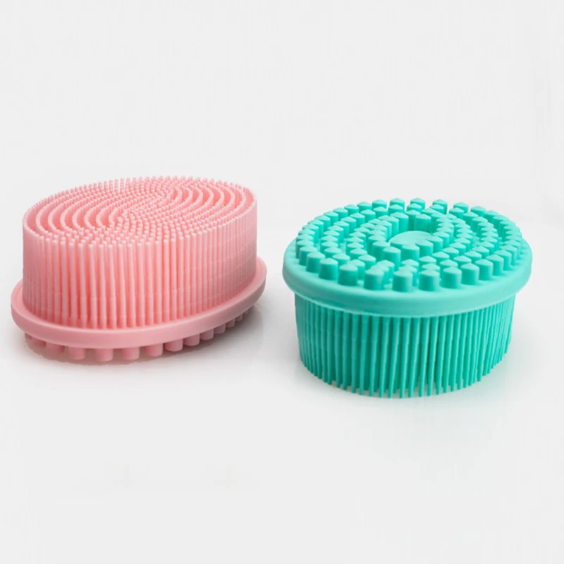 Silicone Body Scrubber Wholesales loofah brush Washing Comb Bath Brush Body Scrubber Bristles Scalp Massager Exfoliating