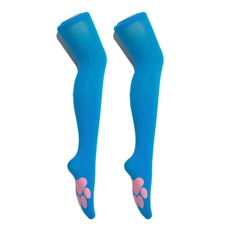 3D Paw Pad Socks,Puffyed Pawpad Socks Thigh High Socks for Girls kids Women Cosplay Over The Knee Stockings