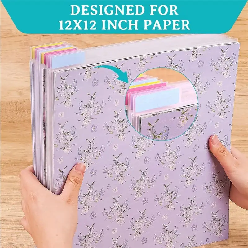 AEF7-32 قطعة فواصل ملصقات القصاصات البلاستيكية فواصل ورق القصاصات لتقسيم 30.48X30.48 سنتيمتر ورق القصاصات ، مخزون البطاقات