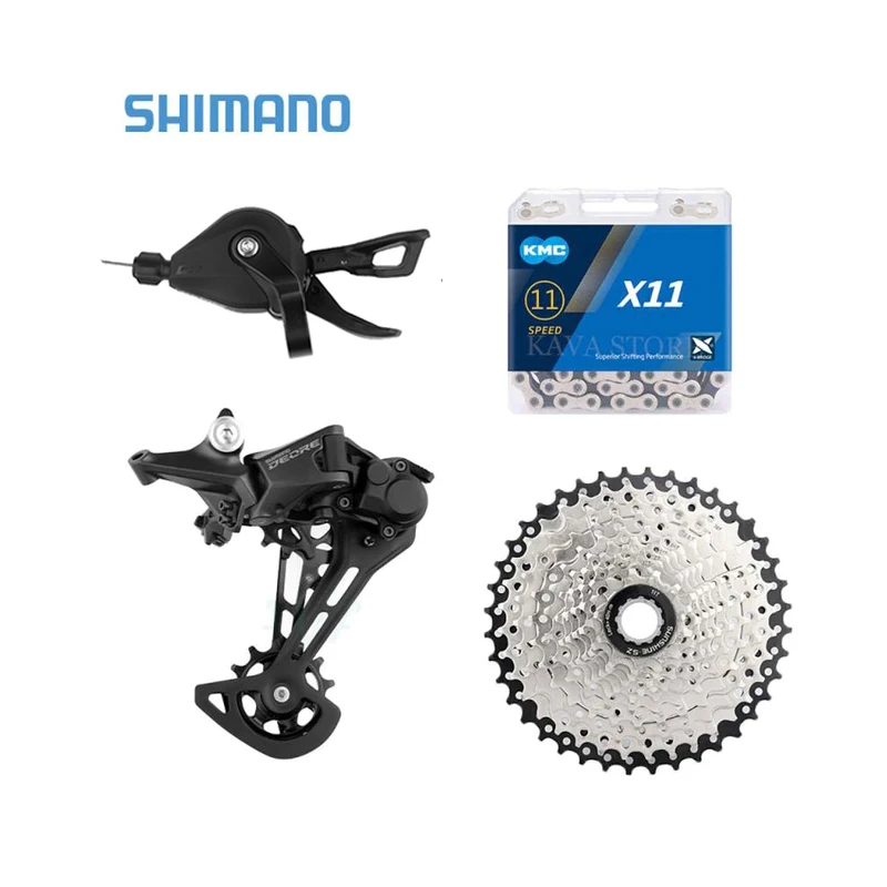 Shimano Deore M5100 11 Speed Groupset MTB Mountain Bike Shifter Rear Dearilleur 46T 50T 52T Cassette K7 Original KMC Chain