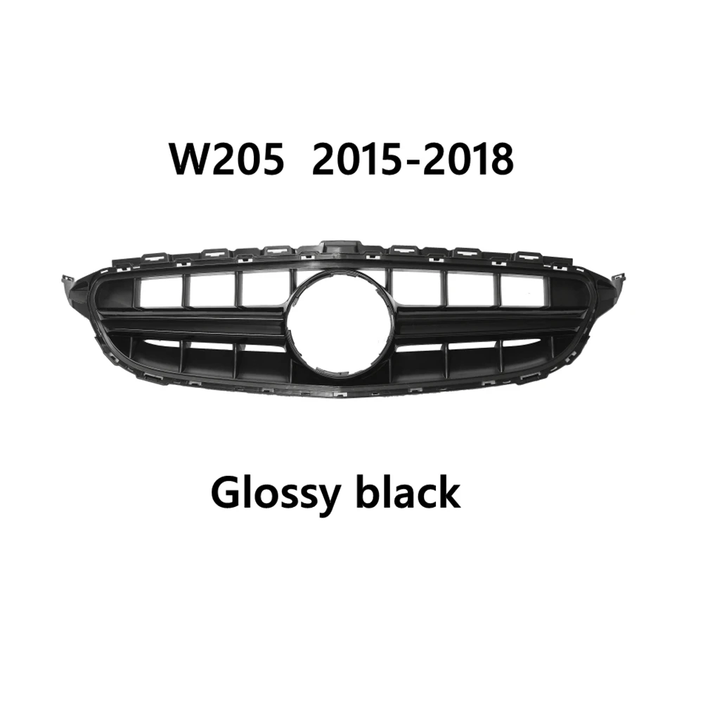 

Для Mercedes Benz C Class W205 Sport Racing Grill с камерой W204 AMG GT Diamond 2014 2015 2018 2020 Решетка переднего бампера