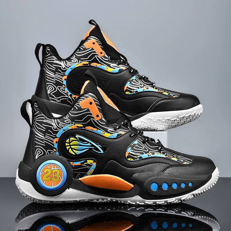 

Мужские баскетбольные кроссовки с дышащей амортизацией, нескользящие носимые кроссовки для бега, спортивные баскетбольные кроссовки для тренировок в тренажерном зале для мужчин