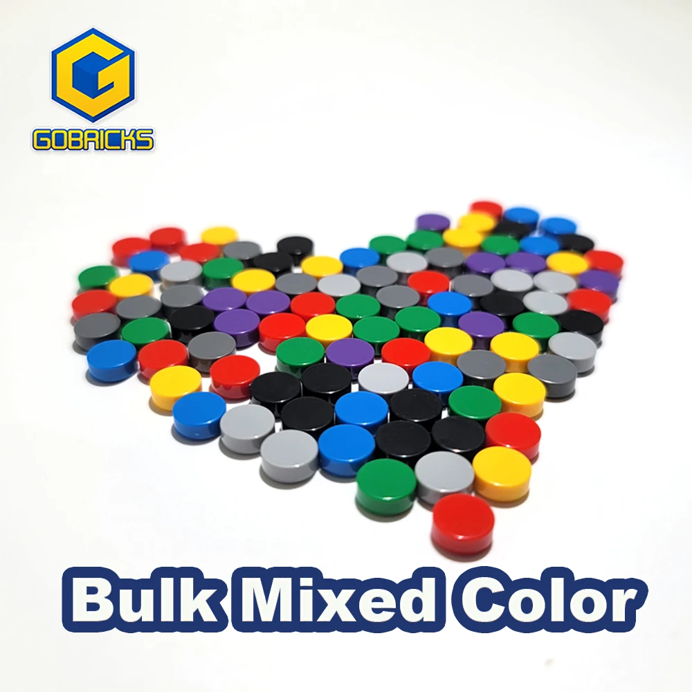 Ensemble de blocs de construction Moc, couleurs mélangées, pièces personnalisées en vrac, mélange de couleurs, jouets de bricolage, conception de modèle, taille 1:10, motif imprimé, Logo