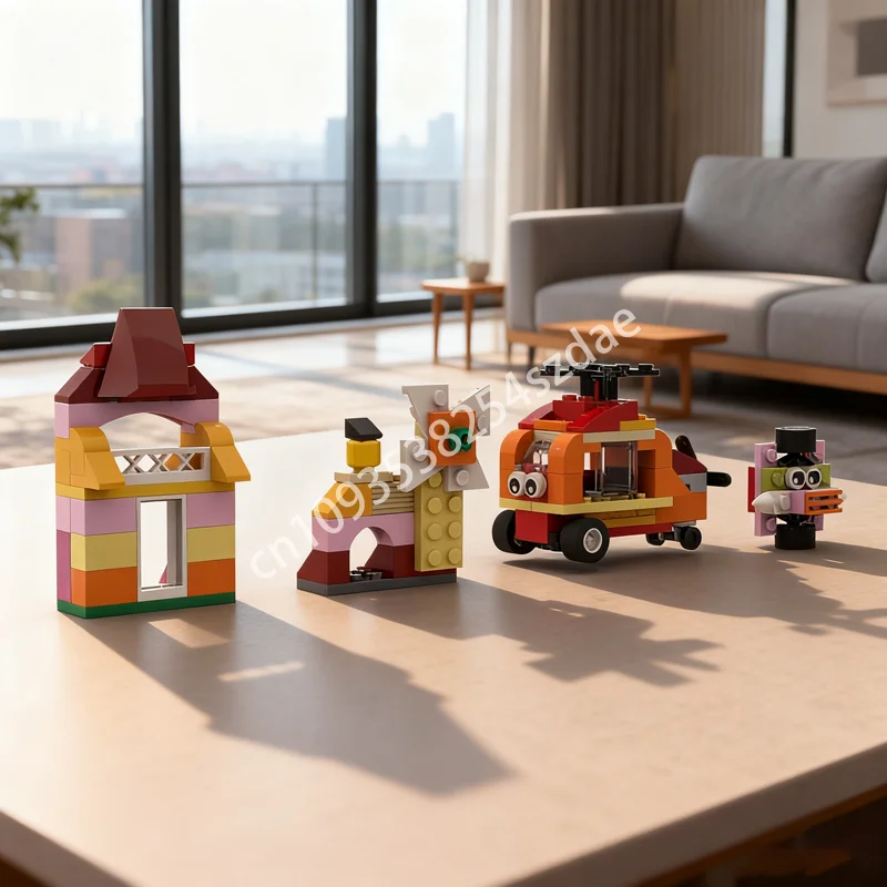 114 قطعة MOC منزل مطحنة هليكوبتر نموذج كلاسيكي اللبنات هدية الكريسماس العمارة لتقوم بها بنفسك فكرة الطوب الاطفال لعبة عيد ميلاد #1