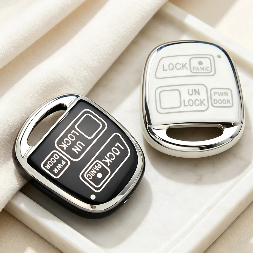3 Buttons Remote TPU Car Key Shell Case for Toyota Land Cruiser YARIS CAMRY RAV4 Corolla PRADO Prado Tarago Avensis FJ