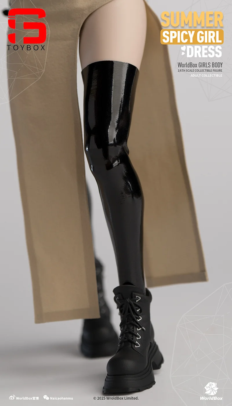 Worldbox CA012 1/6 Scale Female Soldier Mesh Slit Low Waist Skirt Clothes Model Fit 12'' Action Figure Body