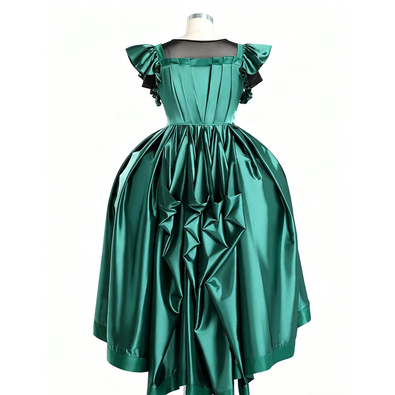 Season 2 Agnes Demille Cosplay Costume Wednesday The Dead Dance Evening  Dress Invisible Woman Green Dresses Christmas Halloween - AliExpress  200000532