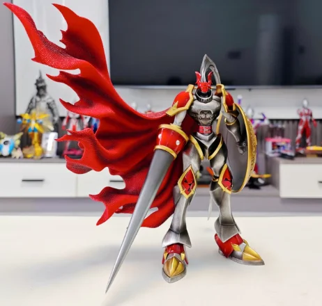 Figura de PVC de 40 cm de Digimon Gallantmon Matsuda Takato Anime Guilmon, Modelo de los Caballeros Reales, Adornos de Escritorio, Regalos y Juguetes