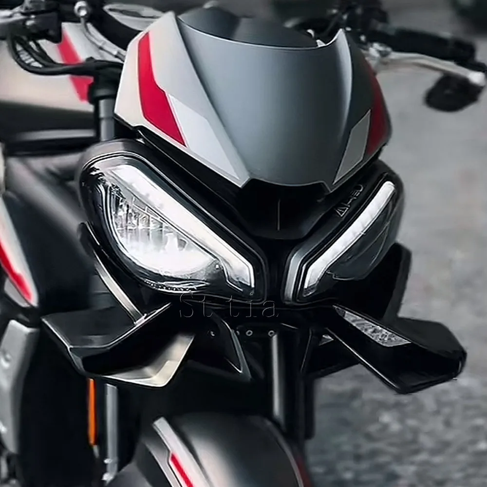 Nuovo Naked Anteriore Downforce Spoiler Winglet Aerodinamico Ala Kit Spoiler Per TRIUMPH Street Triple 765 R/RS 765RS 765R 2020-2025