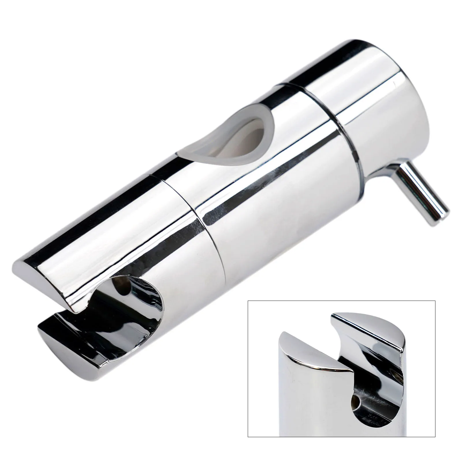 Adjustable 19 /20 /22 /24 /25mm Chrome Shower Head Holder Riser Bathroom Rail Bracket Slider Shower Head Mounting Holder