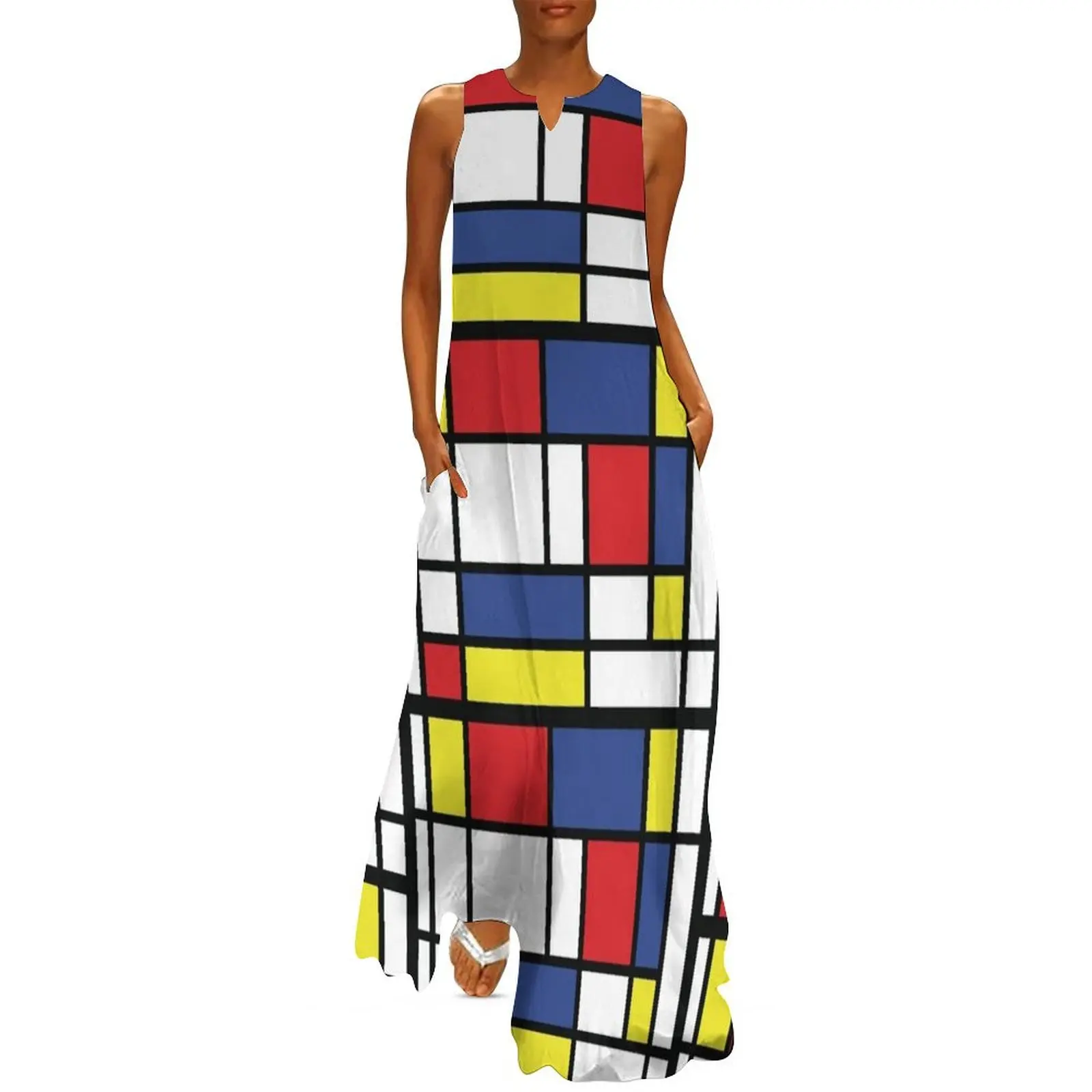 

Mondrian reinterpretation Long Dress Party dresses for women dresses for official occasions Dresses for wedding party Dress