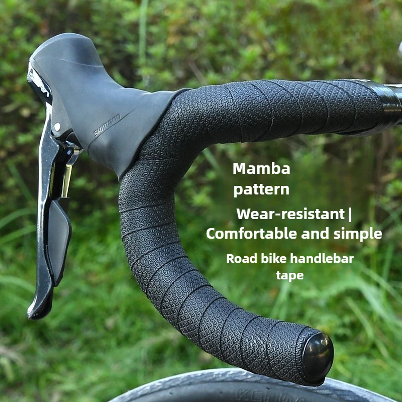 Fita para guidão de bicicleta, fita para guidão de bicicleta de estrada, antiderrapante, pu, eva, respirável para amortecimento de ciclismo, tiras antivibração