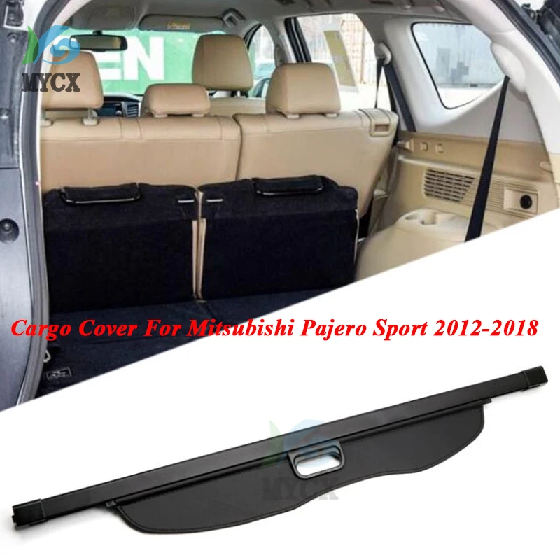 Trunk Cargo Cover For Mitsubishi Pajero Sport 2013-2018 Security Shield Rear Luggage Curtain Partition Privacy Car Accessories