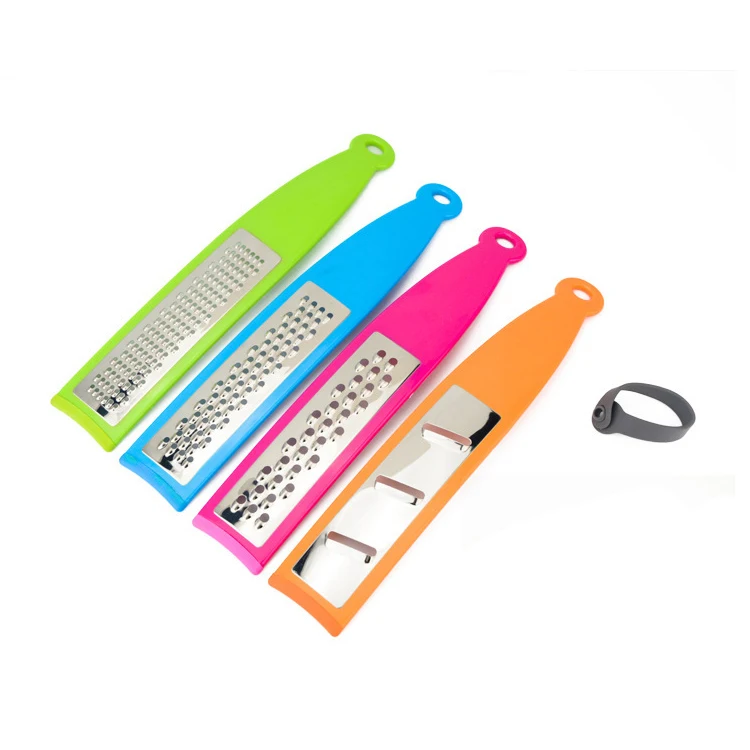 China Supplier Kitchen Gadgets Stainless Steel Blade PP Handle Creative Four-in-one Combination Fruit  vegetable grater