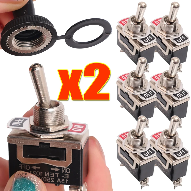 

Suitable 2-pin SPST Heavy-duty on/off Rocker Switch Waterproof Cap SPST Rocker Switch for Auto Marine Applications Rocker Switch