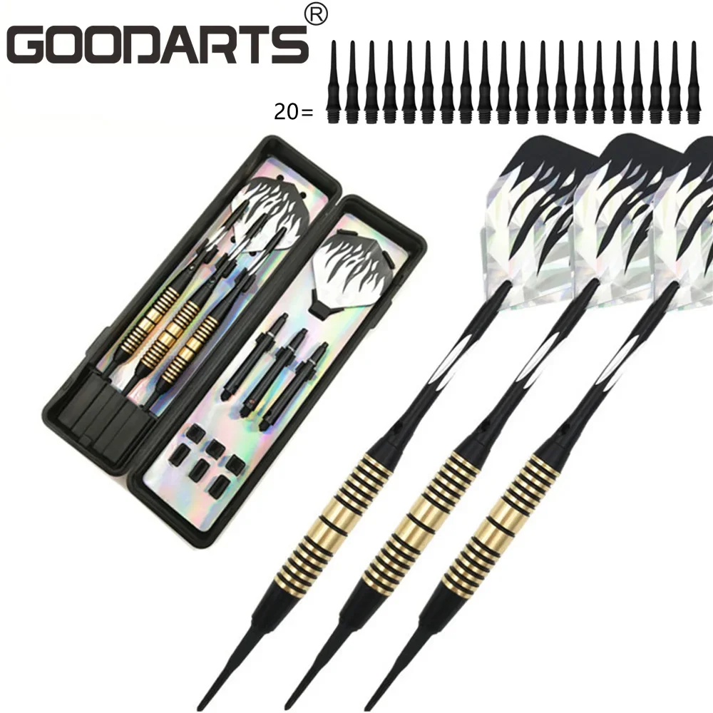 

3pcs Electronic Soft Tip Darts 18g Safety Darts Aluminum Alloy Shaft Brass Electronic Darts Target Throwing Game