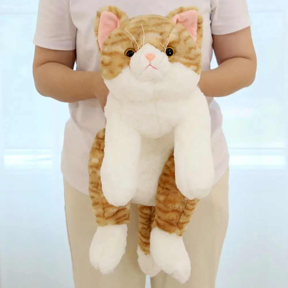 

50cm Size Imitation Lying Cat Plush Toys Realistic Design Soft Material Realistic Cat Plush Toy Hairy Texture Cute Simulation