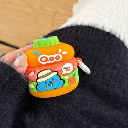 Orange Juice Drink Case for HUAWEI FreeBuds 4 4e 4i 5 5i 6i Cover for Free Buds Pro Pro2 Pro3 Pro4  SE2 SE3 Free Clip FreeClip