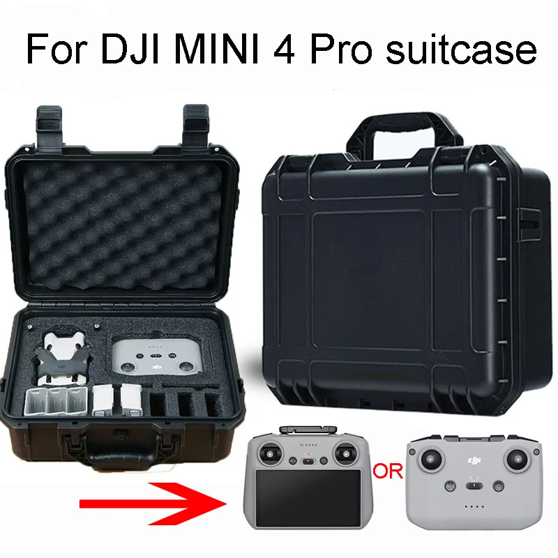 

For DJI Mini 4 Pro All-round Storage Case Black Portable For DJI Mini 4 Pro Explosion-proof Box