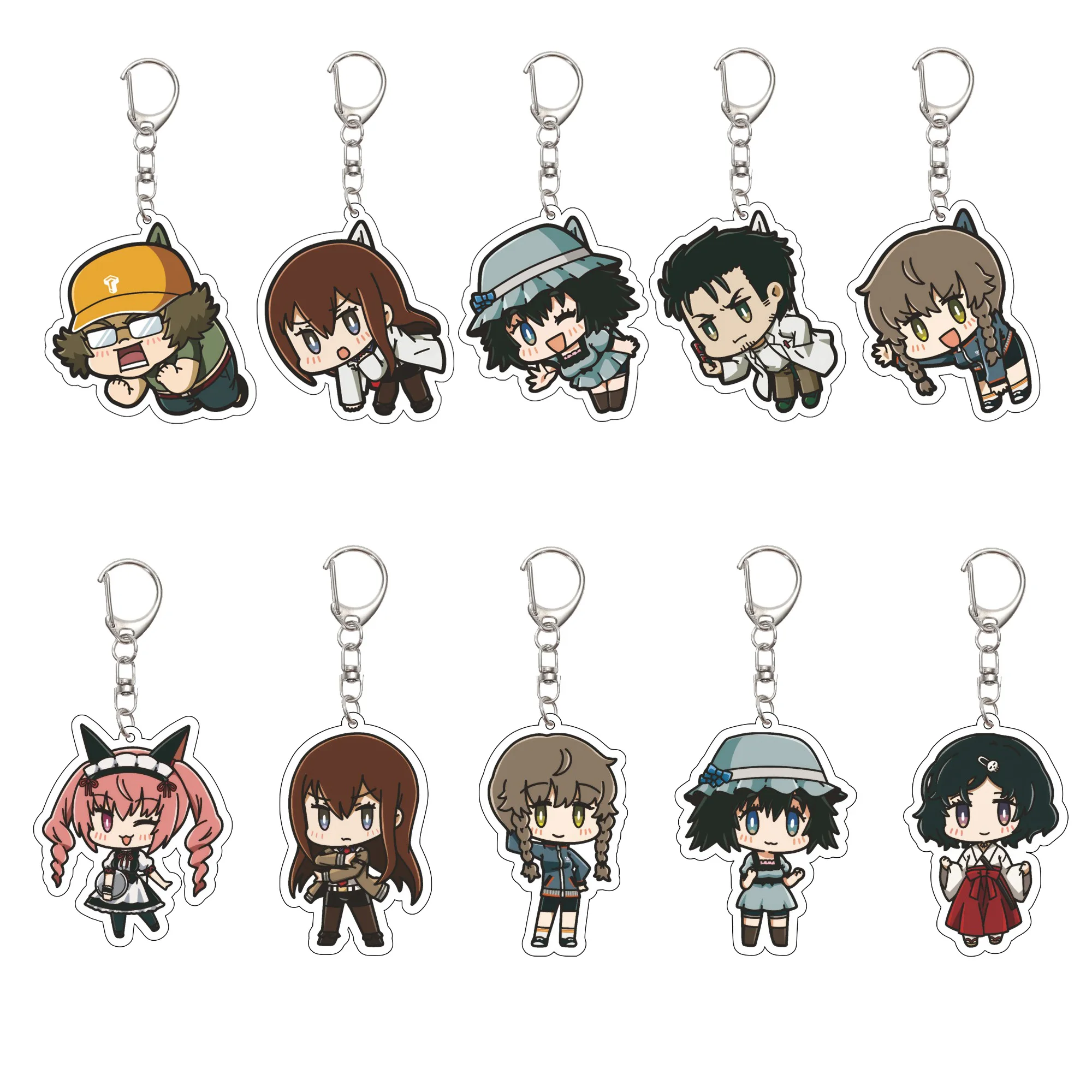 Regalos/llavero Steins de Anime de 55MM Okabe Rintarou/Makise Kurisu/Shiina Mayuri/Amane Suzuha llavero regalos de navidad