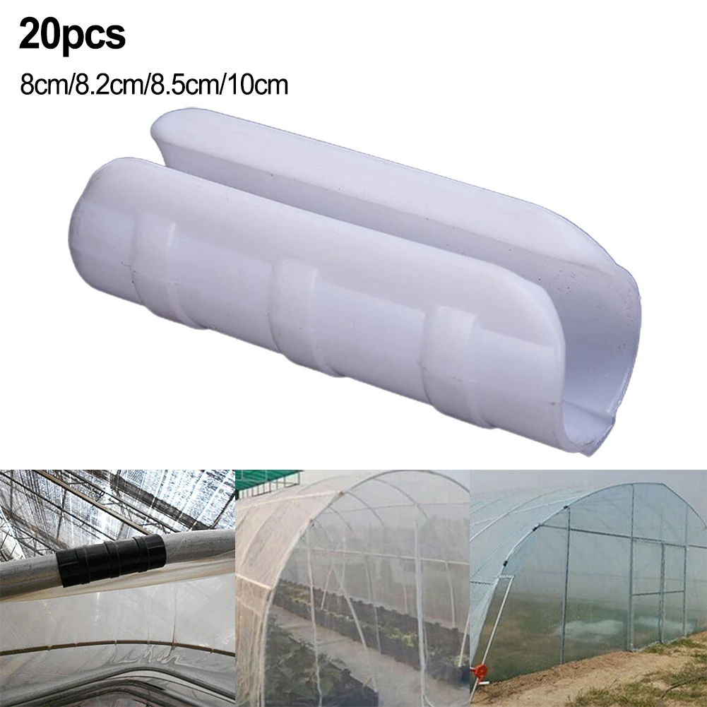 20Pc Greenhouse Frame Film Buckle Clip Greenhouse Snap Clamps Film Buckle Clamps Connectors Pipe Clamps Gardening Supplies Tools