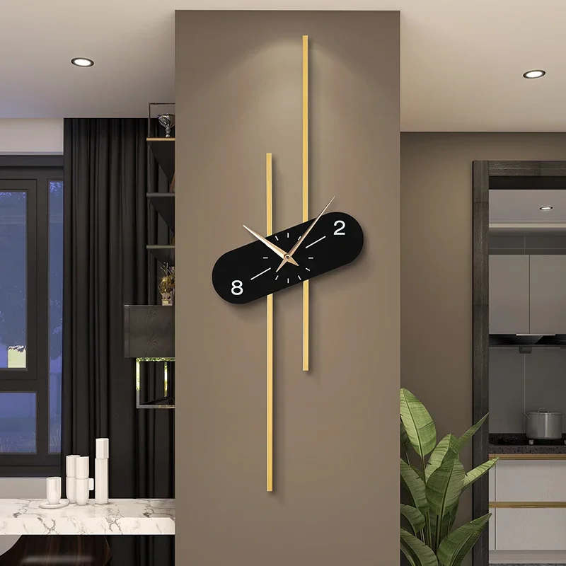 

Office Living Room Wall Clocks Gold Black Metal Large Wall Clocks Nordic Modern Design Orologio Da Parete Moderno Home Decor