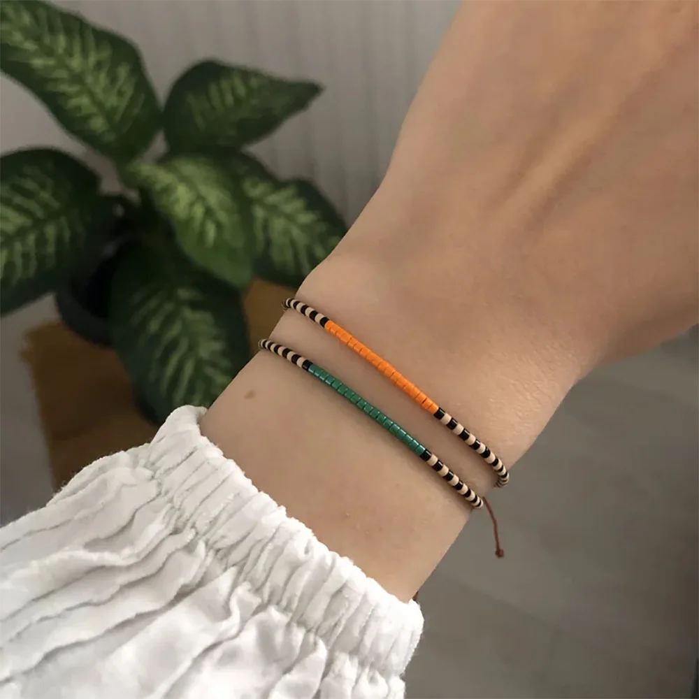 Kkwead bracciali Miyuki minimalisti per le donne braccialetto di perline fatto a mano Boho Dainty Glass Seeds Jewelry Pulseras Femme