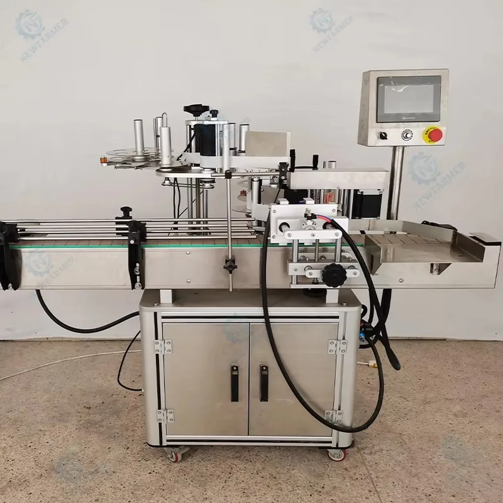 Automatic Round Bottle Labeling Machine Desktop Sticker Applicator for Cosmetics Glass Jars Small Business Efficient