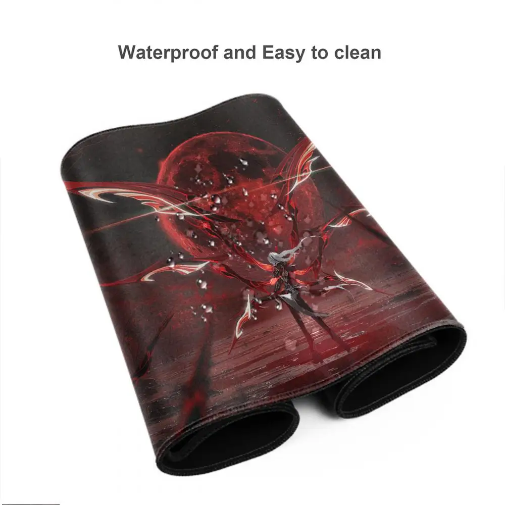 الكثير من الصور الجميلة Genshin Impact Arlecchino Mousepad الكمبيوتر المحمول لوحة ماوس الألعاب كبيرة الحجم حصيرة مكتبية لوحة المفاتيح سجادة ناعمة