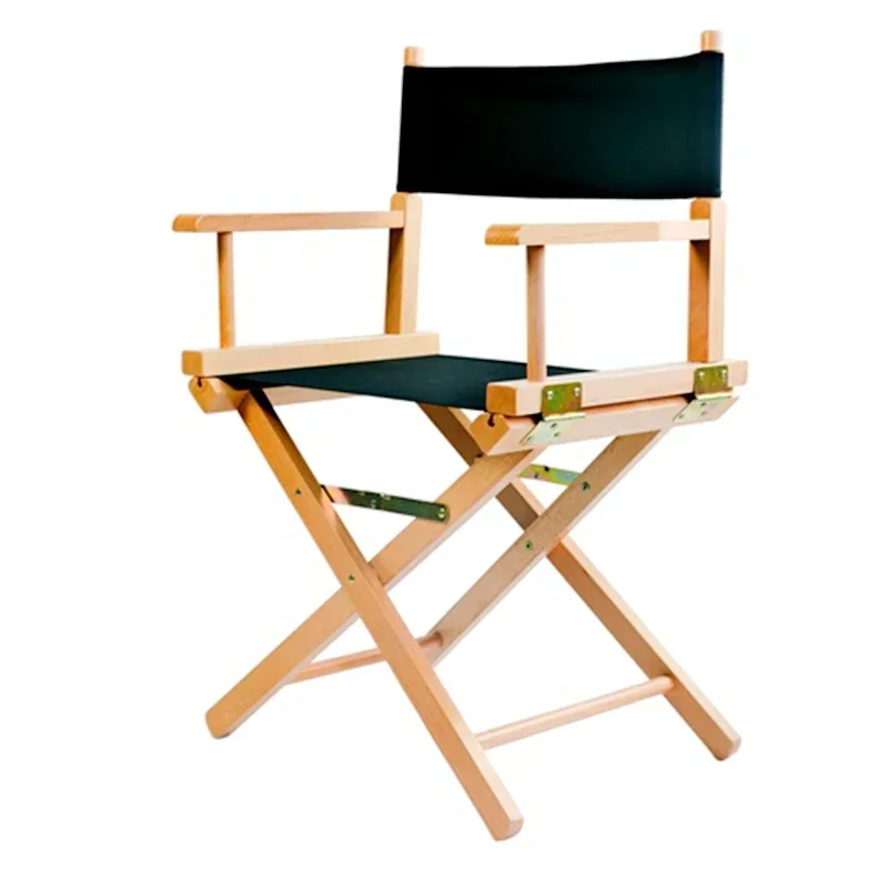

Household Outdoor Solid Wood Folding Director's Chair Leisure Canvas Armchair Camping Chair Photo Taking Chair
