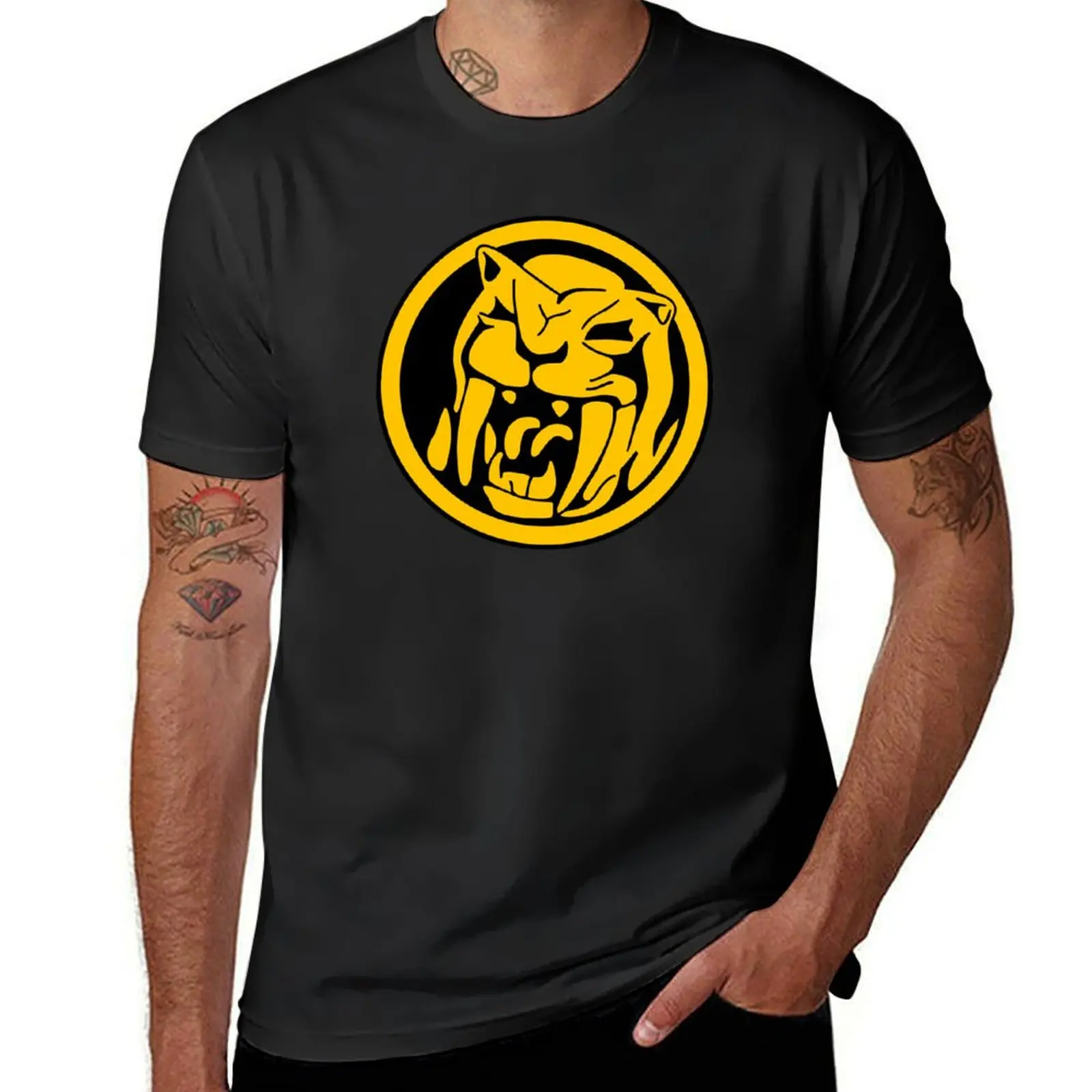 Saber-Toothed Tiger Dinozord Coin T-Shirt summer top plus size tops quick drying t shirt for men