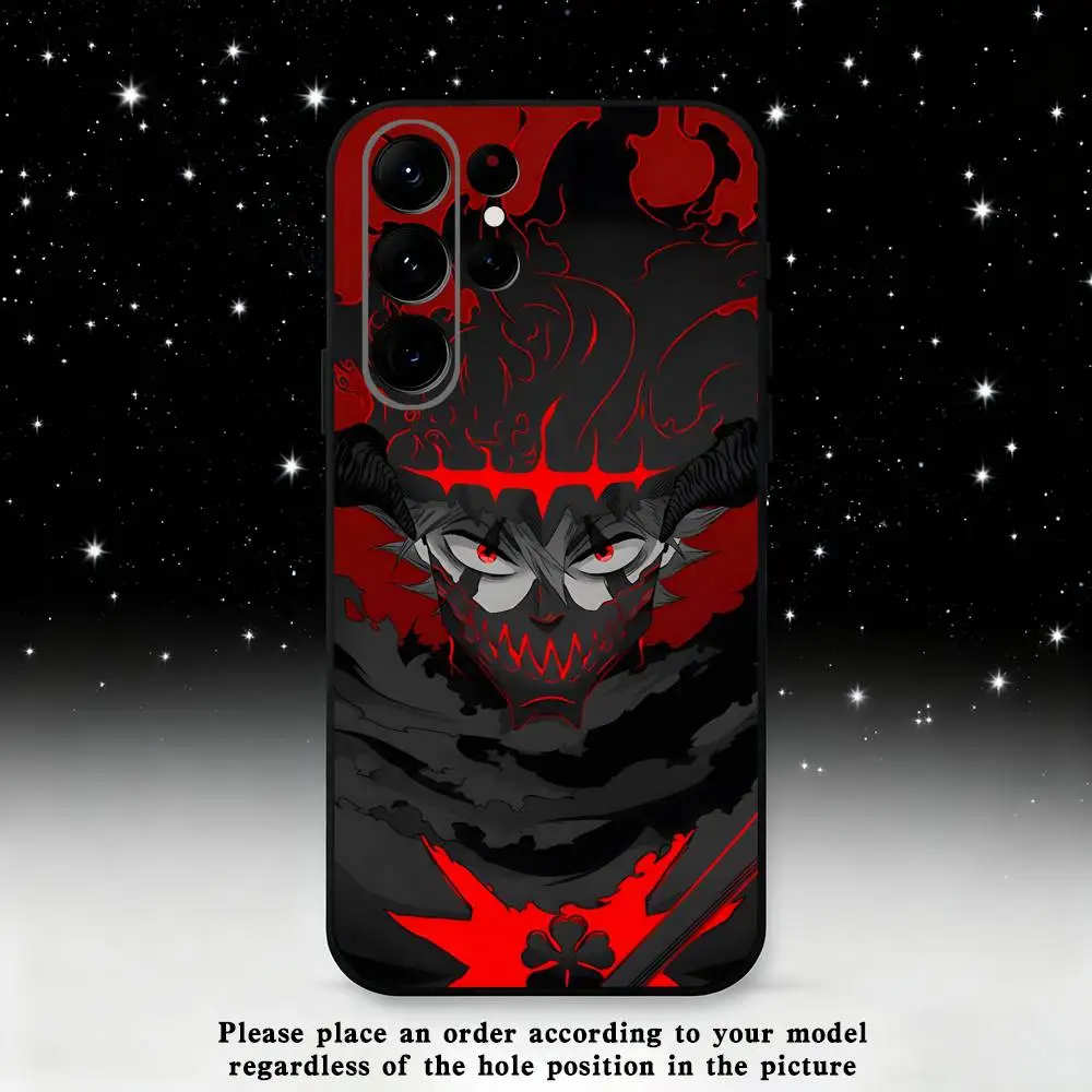 حافظة هاتف C-Clover A-Asta باللون الأسود لهاتف سامسونج S25، S24 Ultra، S20، S30 plus، S22 plus، S23، S30 Ultra 5G غلاف أسود من السيليكون