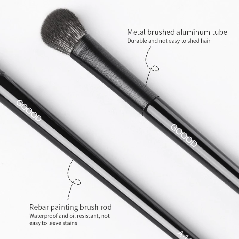 Naturalne zestaw pędzli do makijażu powiek pędzel do cieni do powiek brwi kontur Eyeliner Brush kobiety oczy kosmetyczne mieszanie szczegółów