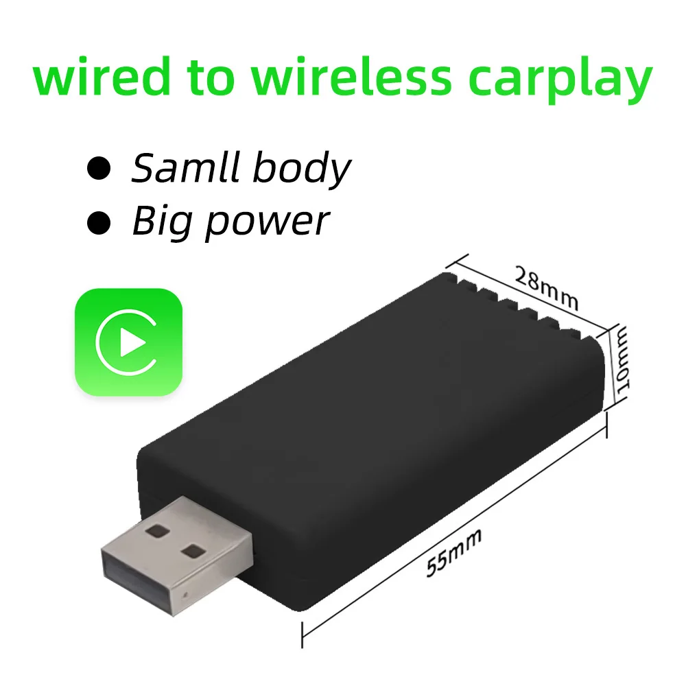 Wired to Wireless CarPlay Adapter for OEM Car Stereo With USB Plug and Play  Smart Link Phone Automatic Connection to CarPlay